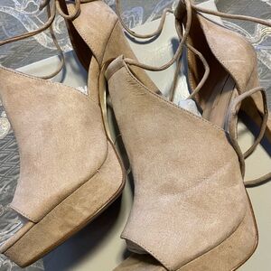 Beautiful tan high heel sandals